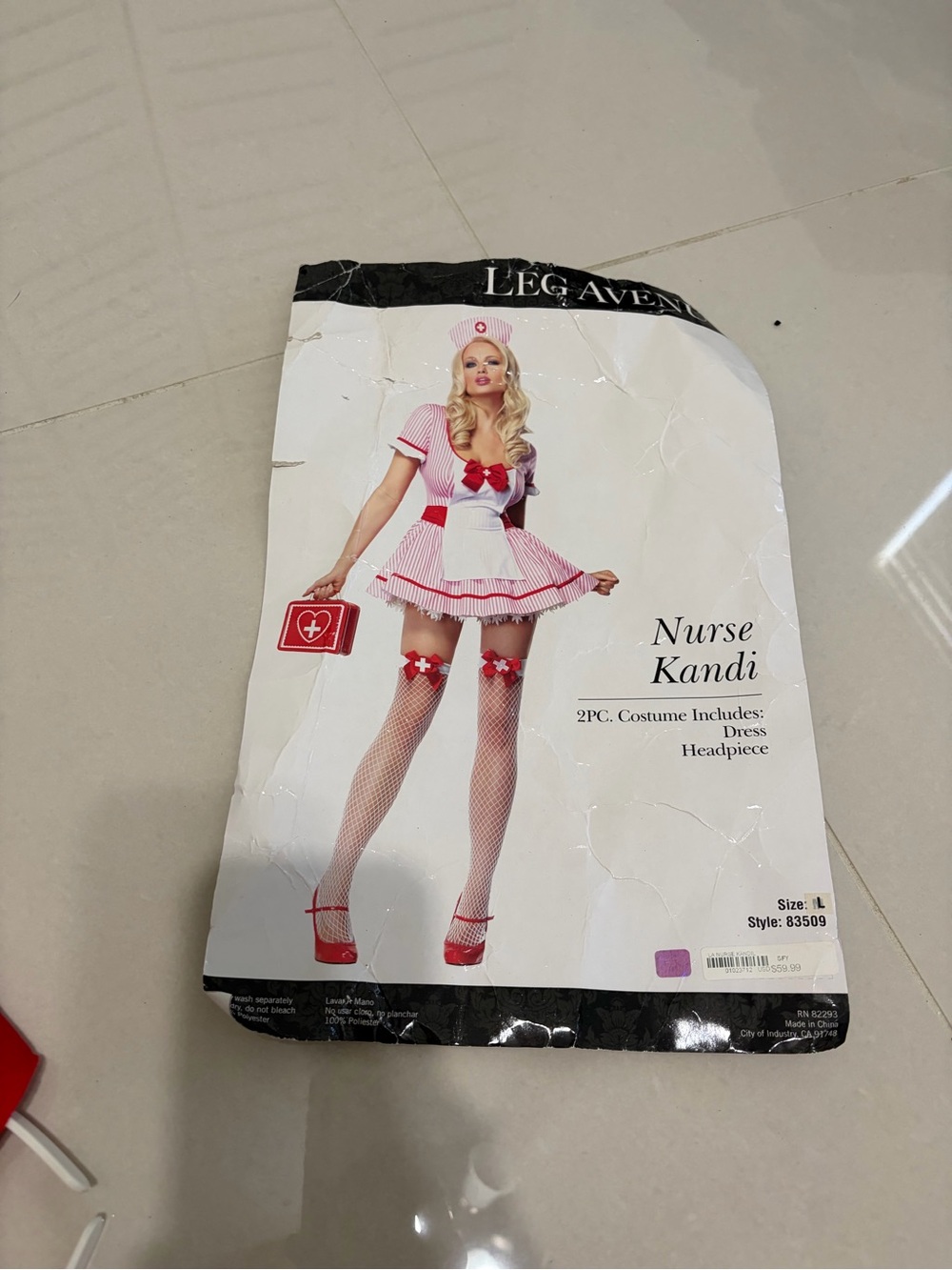 Leg Avenue Nurse Kandi Costume - Pink & White